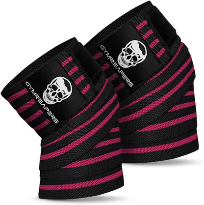 Knee Wraps for Squats and Powerlifting 72 Inch Compression Wraps with Strap for Men & Women Weightlifting Support