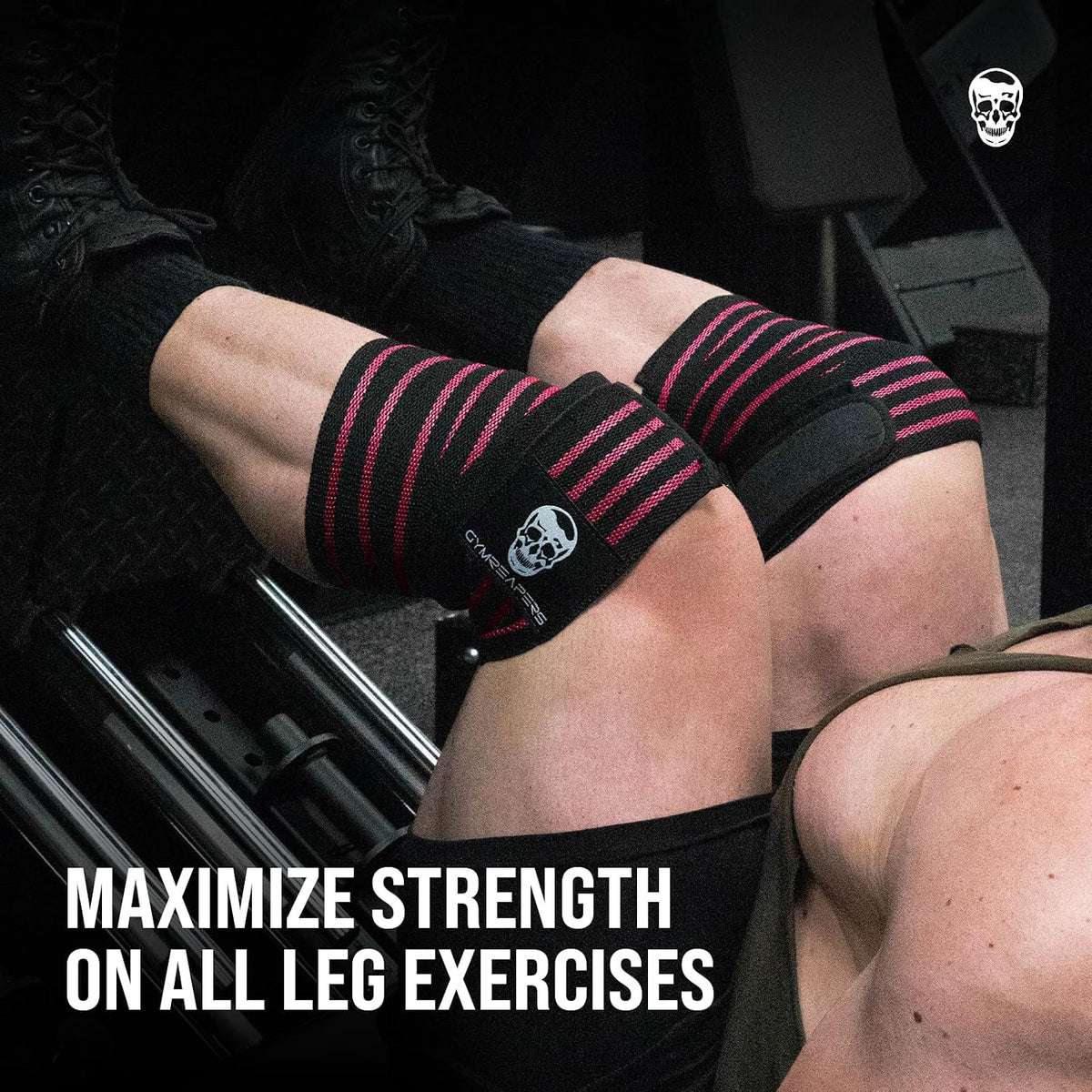 Knee Wraps for Squats and Powerlifting 72 Inch Compression Wraps with Strap for Men & Women Weightlifting Support