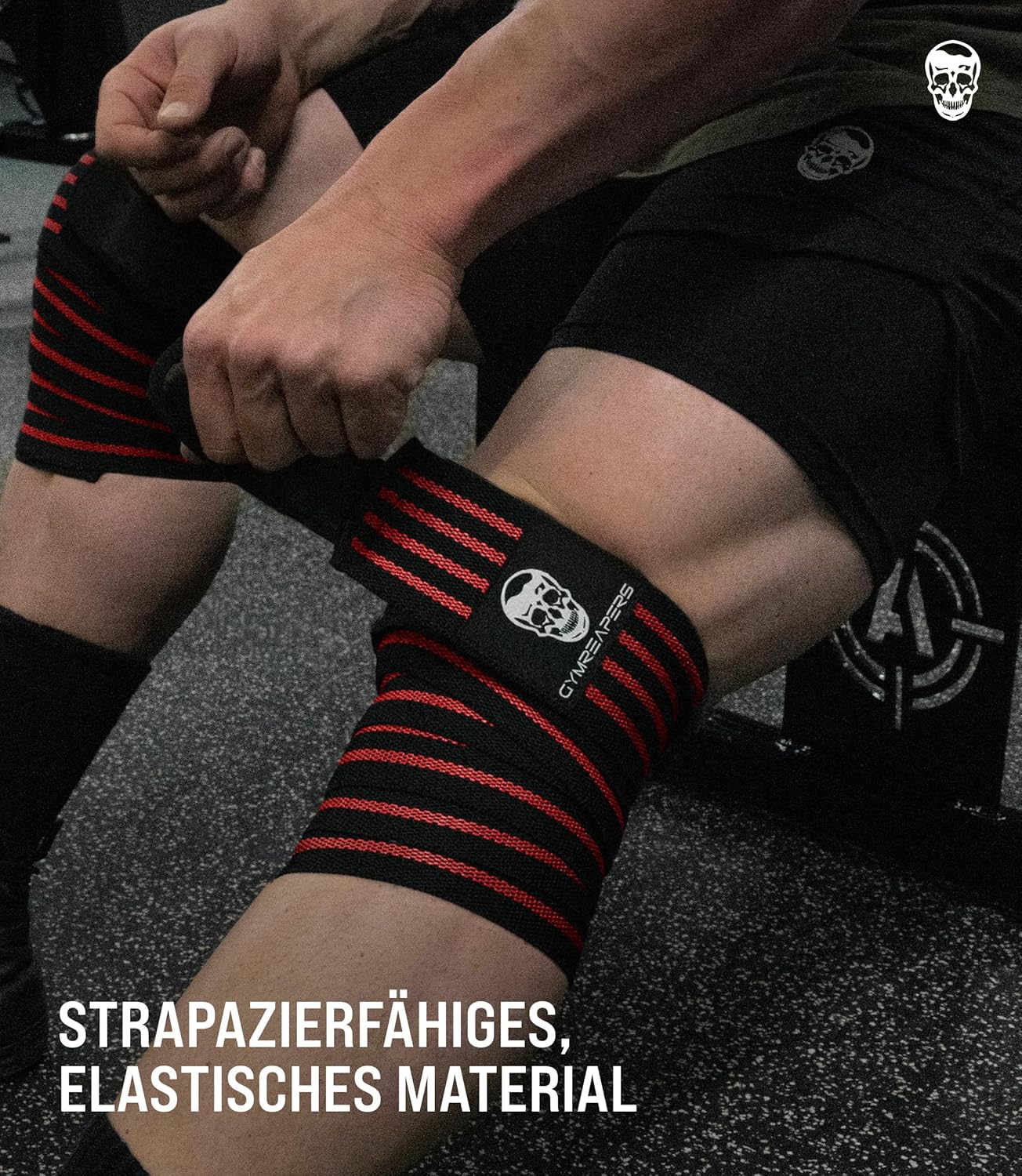 Knee Wraps for Squats and Powerlifting 72 Inch Compression Wraps with Strap for Men & Women Weightlifting Support
