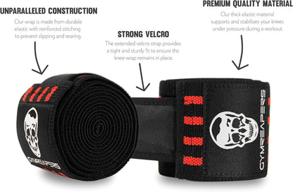 Knee Wraps for Squats and Powerlifting 72 Inch Compression Wraps with Strap for Men & Women Weightlifting Support
