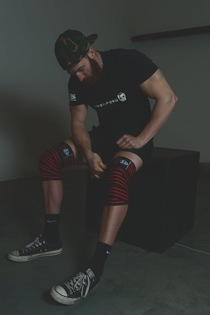 Knee Wraps for Squats and Powerlifting 72 Inch Compression Wraps with Strap for Men & Women Weightlifting Support