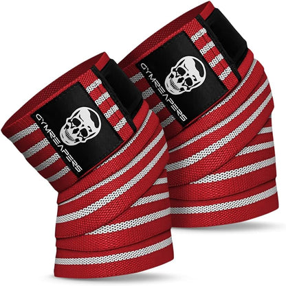 Knee Wraps for Squats and Powerlifting 72 Inch Compression Wraps with Strap for Men & Women Weightlifting Support