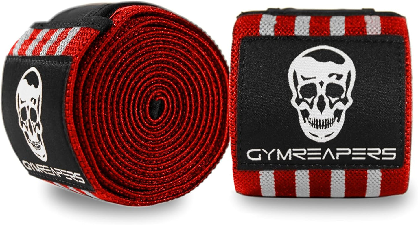 Knee Wraps for Squats and Powerlifting 72 Inch Compression Wraps with Strap for Men & Women Weightlifting Support