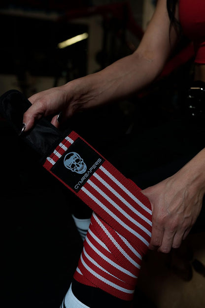 Knee Wraps for Squats and Powerlifting 72 Inch Compression Wraps with Strap for Men & Women Weightlifting Support