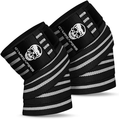 Knee Wraps for Squats and Powerlifting 72 Inch Compression Wraps with Strap for Men & Women Weightlifting Support