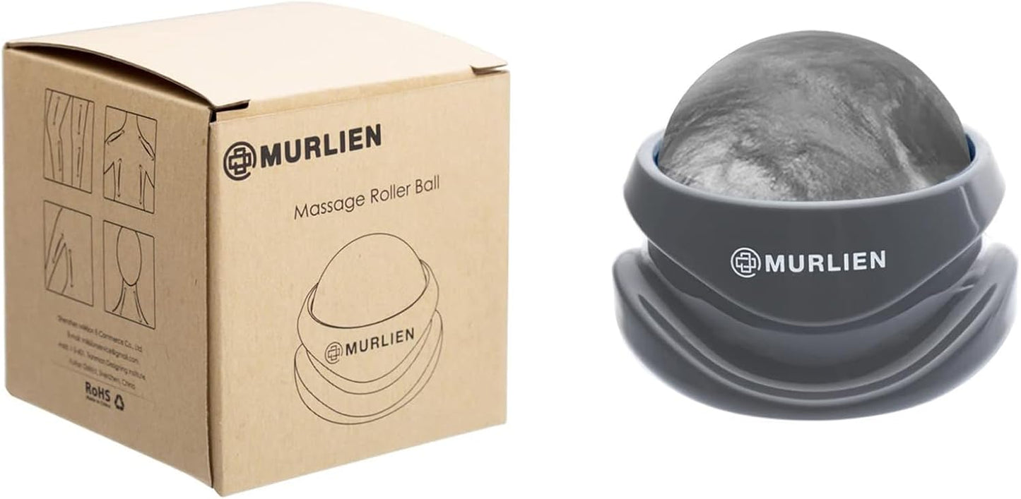 Massage Roller Ball, Tight and Sore Muscles Relief, Manual Massager, Alleviating Shoulder, Arms, Back, Legs, Calves or Muscle Tension - Gray