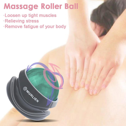Massage Roller Ball, Tight and Sore Muscles Relief, Manual Massager, Alleviating Shoulder, Arms, Back, Legs, Calves or Muscle Tension - Gray