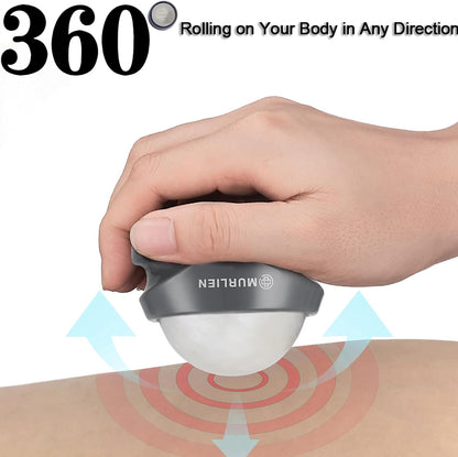 Massage Roller Ball, Tight and Sore Muscles Relief, Manual Massager, Alleviating Shoulder, Arms, Back, Legs, Calves or Muscle Tension - Gray