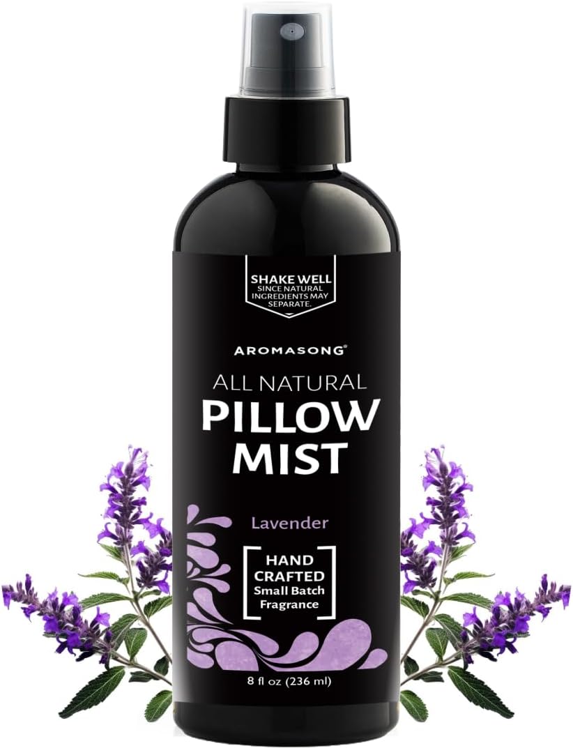 Lavender Pillow Spray for Sleeping - All Natural Calming Linen & Bedtime Sleep Mist for Deep Sleep - Pillow Spray Aromatherapy with Botanical Essential Oils for Relaxing Stress