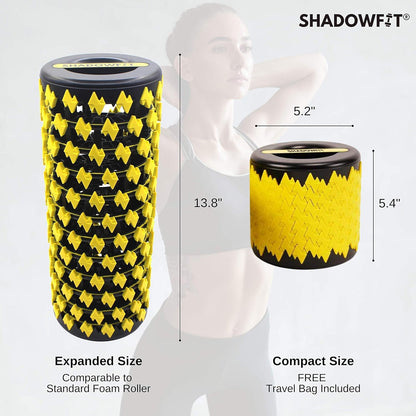 Adjustable Foam Roller Equipment for Sore Muscle, Tissues ∣ Massage Rollers for Maximum Tension Relief ∣ High Density Foam for Deep Tissue Pain Relief, Thigh, Arms (Red)