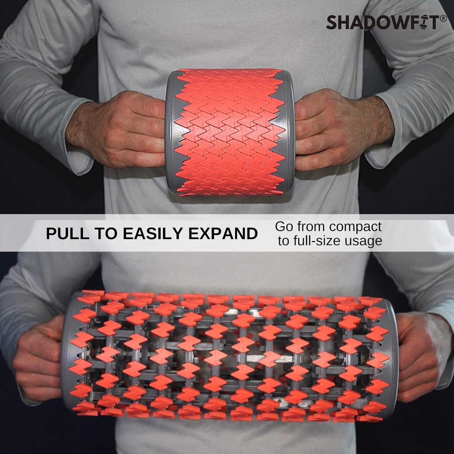 Adjustable Foam Roller Equipment for Sore Muscle, Tissues ∣ Massage Rollers for Maximum Tension Relief ∣ High Density Foam for Deep Tissue Pain Relief, Thigh, Arms (Red)