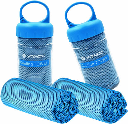 2 Pack Cooling Towels (47"x12"), Ice Cool Towel for Neck & Face