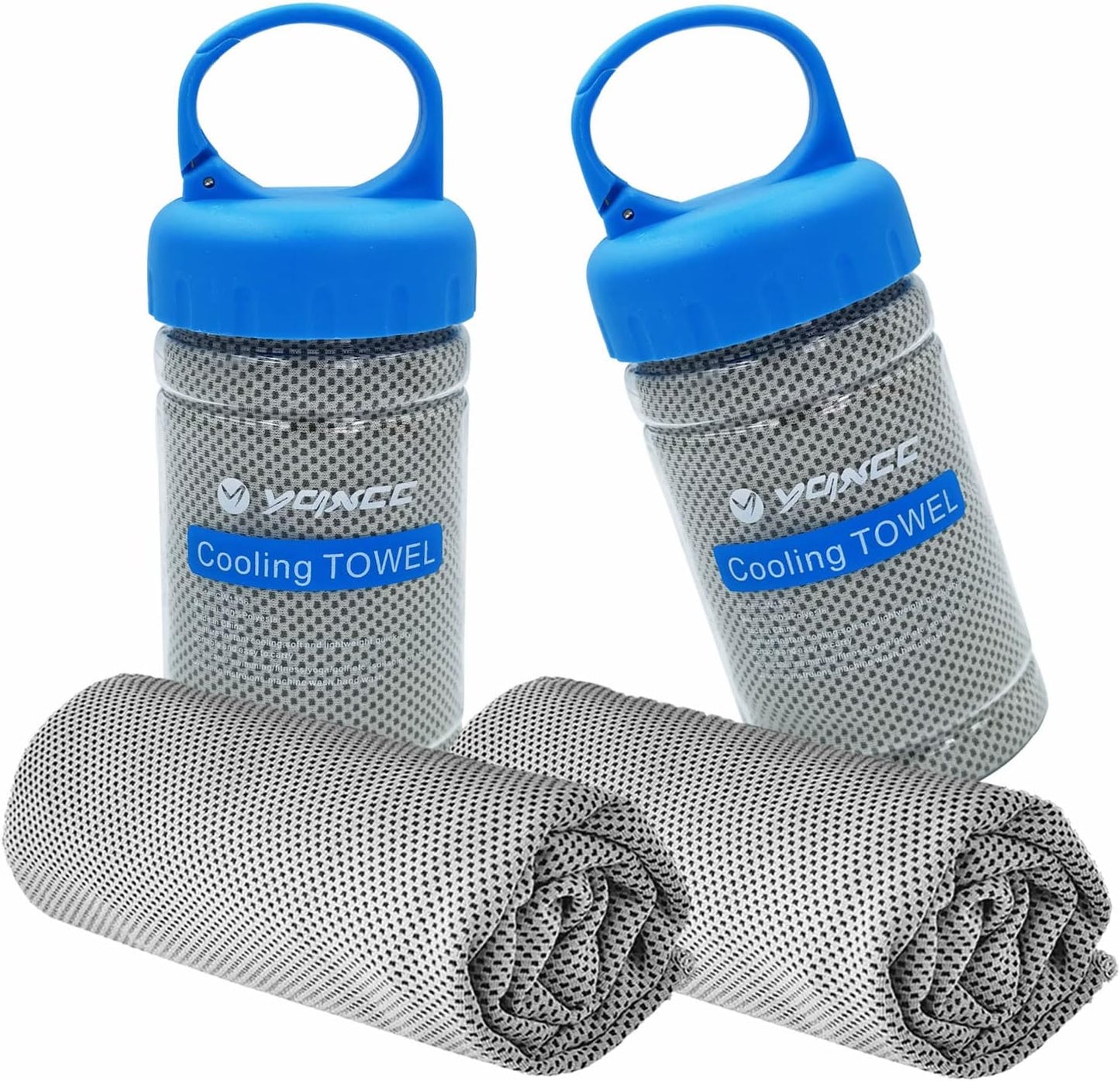 2 Pack Cooling Towels (47"x12"), Ice Cool Towel for Neck & Face