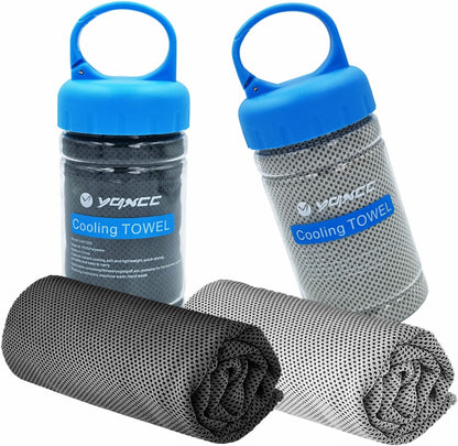 2 Pack Cooling Towels (47"x12"), Ice Cool Towel for Neck & Face