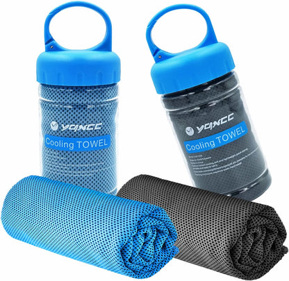 2 Pack Cooling Towels (47"x12"), Ice Cool Towel for Neck & Face