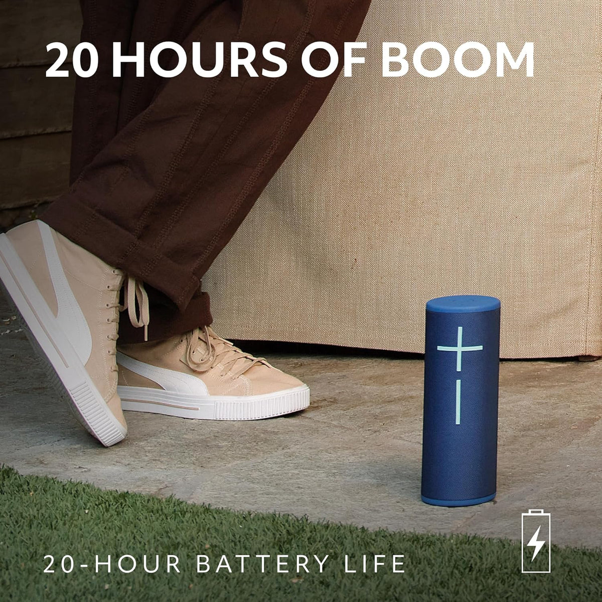 MEGABOOM 4 Portable Waterproof Bluetooth Speaker with Immersive 360-Degree Sound and Balanced Bass, Floating Speaker with 20-Hour Battery and 147ft (45m) Range - Blue