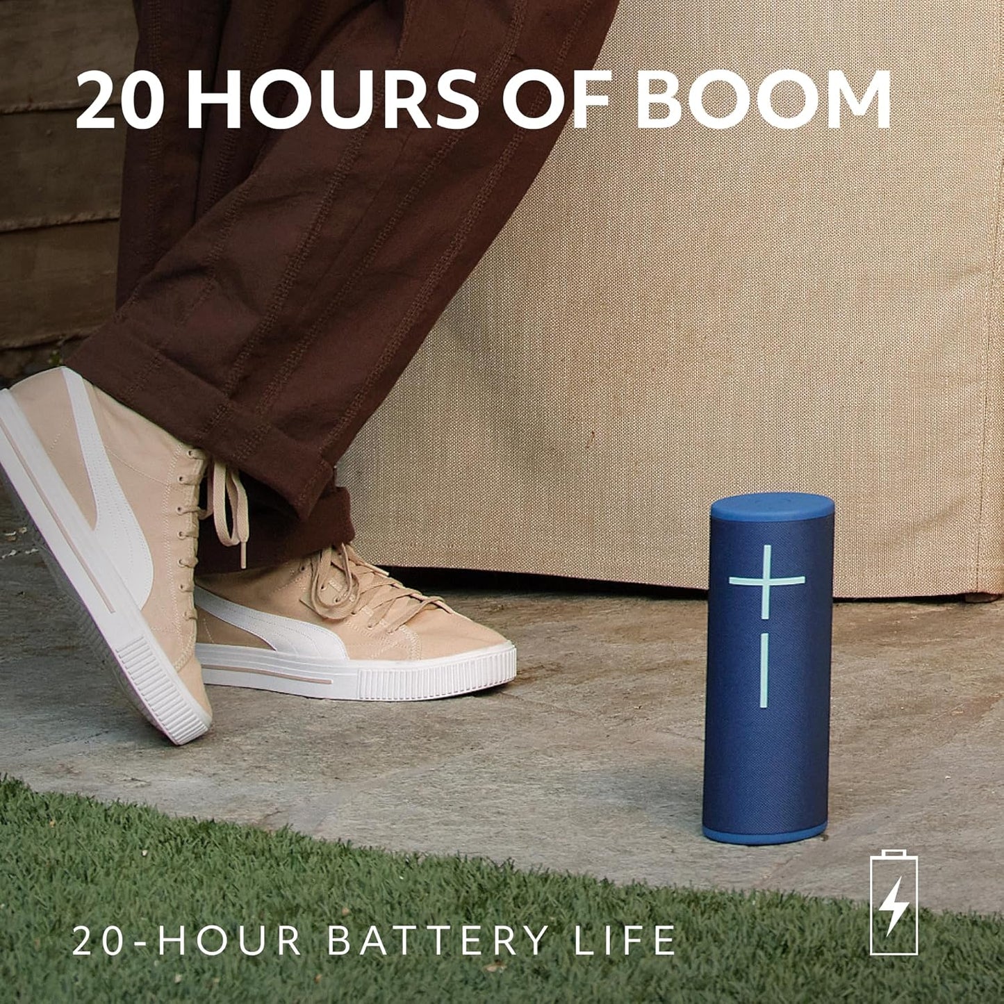 MEGABOOM 4 Portable Waterproof Bluetooth Speaker with Immersive 360-Degree Sound and Balanced Bass, Floating Speaker with 20-Hour Battery and 147ft (45m) Range - Blue