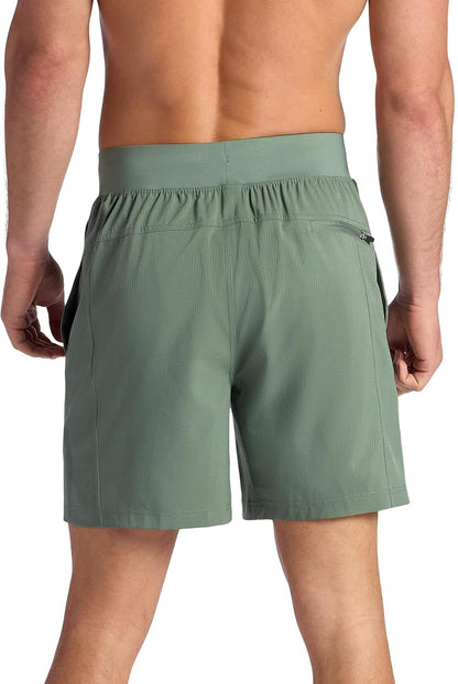 Men's Hatha 2.0 7” Short, Standard Fit, Stretch Lightweight Material, Moisture-Wicking