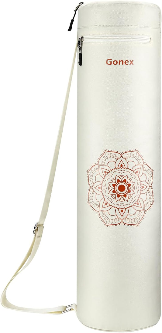 Yoga Mat Bag with Full-Zip Design, Fits Most Mats | 600D Oxford Fabric, Wet Pocket, Front Zip Pocket, Adjustable Strap, Fits Mats up to 26"