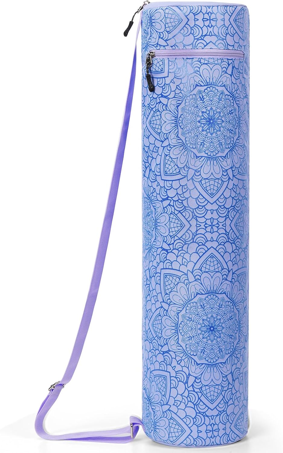 Yoga Mat Bag with Full-Zip Design, Fits Most Mats | 600D Oxford Fabric, Wet Pocket, Front Zip Pocket, Adjustable Strap, Fits Mats up to 26"