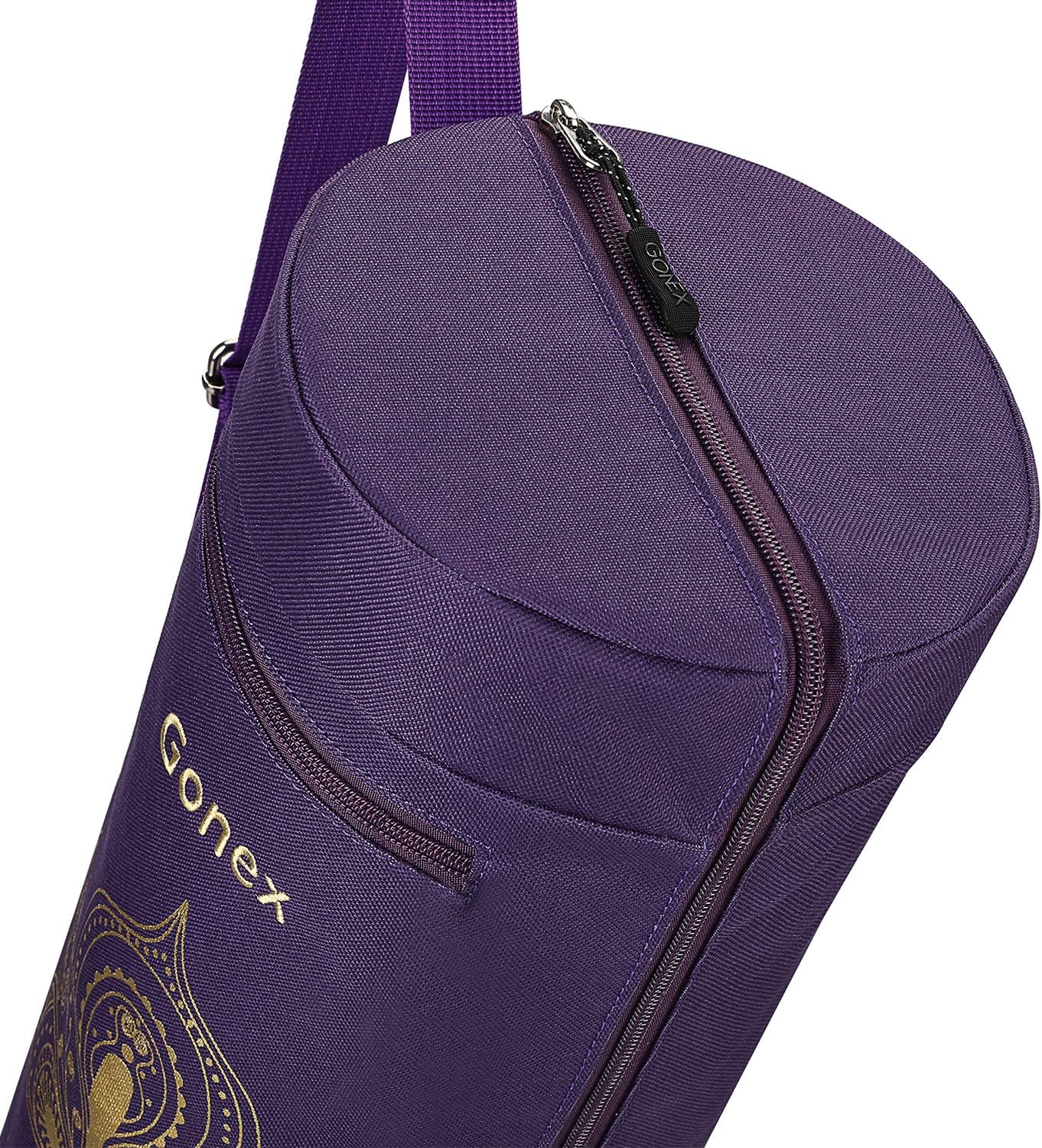 Yoga Mat Bag with Full-Zip Design, Fits Most Mats | 600D Oxford Fabric, Wet Pocket, Front Zip Pocket, Adjustable Strap, Fits Mats up to 26"