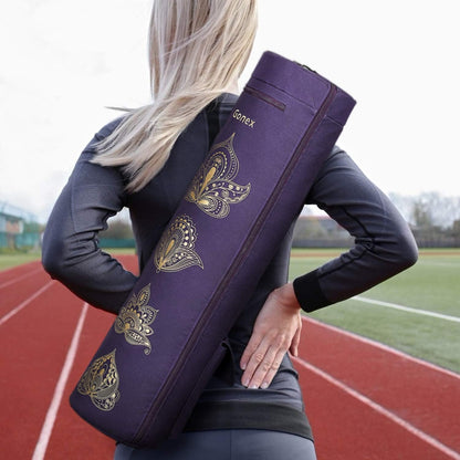 Yoga Mat Bag with Full-Zip Design, Fits Most Mats | 600D Oxford Fabric, Wet Pocket, Front Zip Pocket, Adjustable Strap, Fits Mats up to 26"