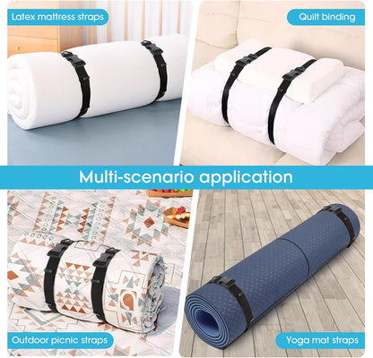 Multifunctional Floating Mat Straps With Quick Release Buckles, Suitable For Baby Pads, Yoga, And Water Activities, Reusable Fastening Strap With Pull Handle Design - 2pack
