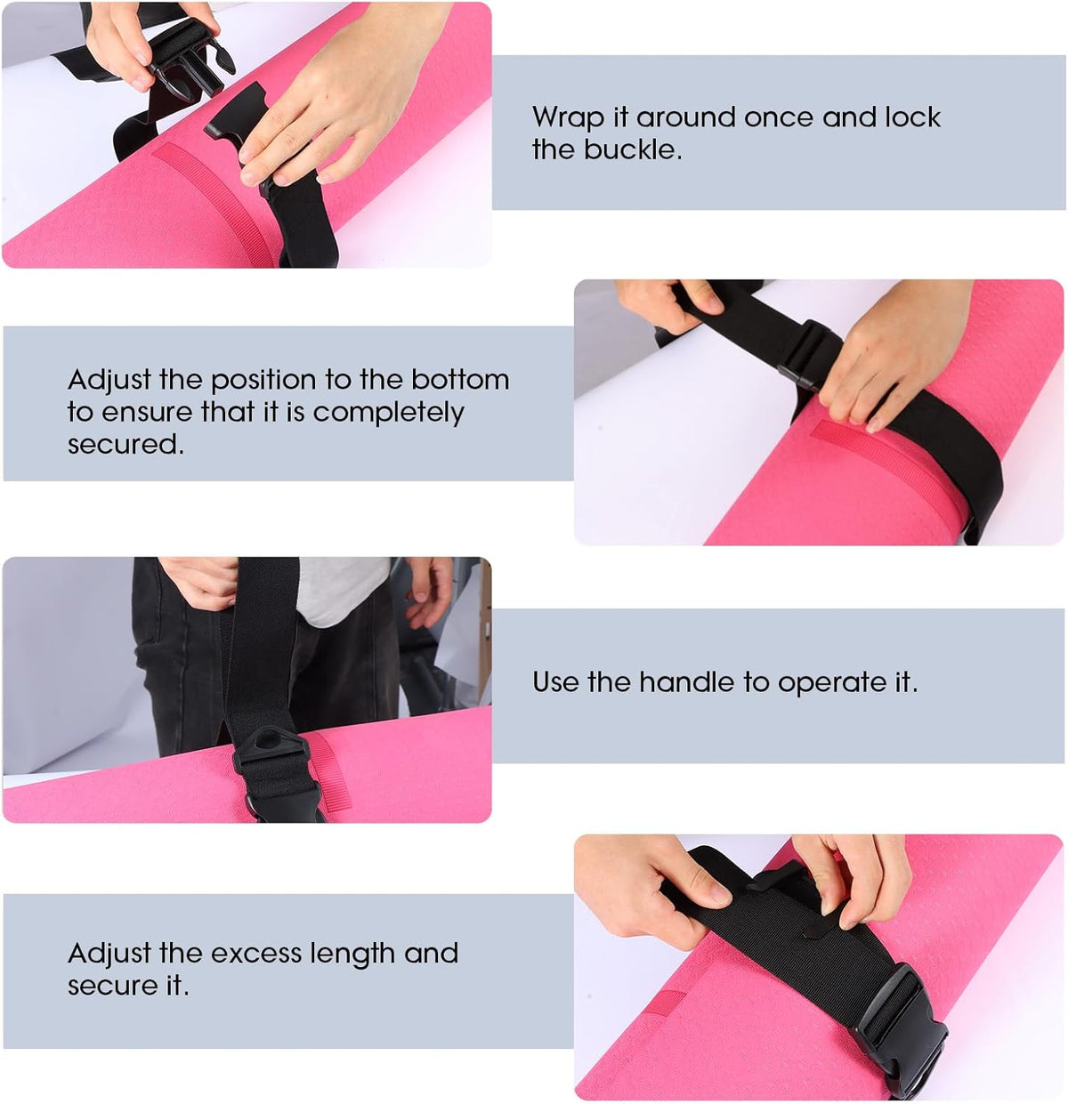 Multifunctional Floating Mat Straps With Quick Release Buckles, Suitable For Baby Pads, Yoga, And Water Activities, Reusable Fastening Strap With Pull Handle Design - 2pack