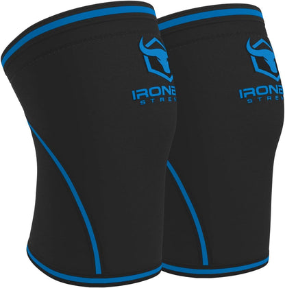 Knee Sleeves 7mm (1 Pair) - Compression Brace & Knee Sleeve For Weightlifting, Powerlifting & Cross Training - Knee Support for Squats - Men & Women