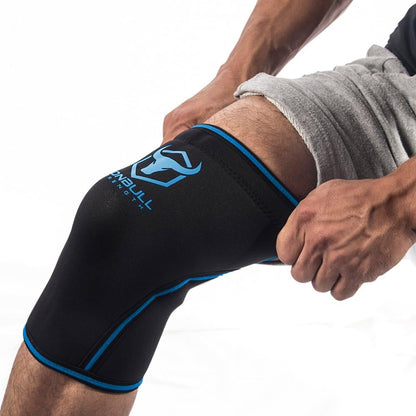 Knee Sleeves 7mm (1 Pair) - Compression Brace & Knee Sleeve For Weightlifting, Powerlifting & Cross Training - Knee Support for Squats - Men & Women