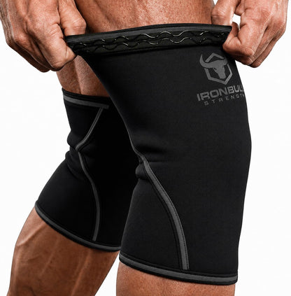 Knee Sleeves 7mm (1 Pair) - Compression Brace & Knee Sleeve For Weightlifting, Powerlifting & Cross Training - Knee Support for Squats - Men & Women
