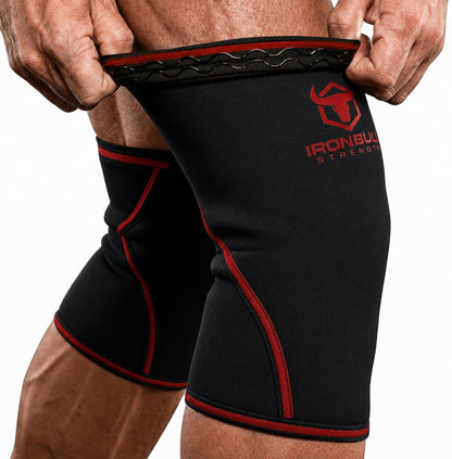 Knee Sleeves 7mm (1 Pair) - Compression Brace & Knee Sleeve For Weightlifting, Powerlifting & Cross Training - Knee Support for Squats - Men & Women