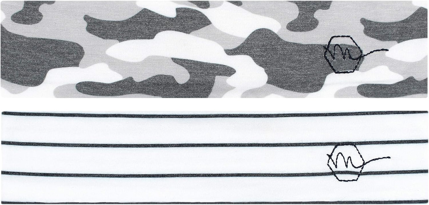 2" Wide Workout Headbands for Women (2 Pack) – Non-Slip Sweatbands for Gym, Running & Yoga