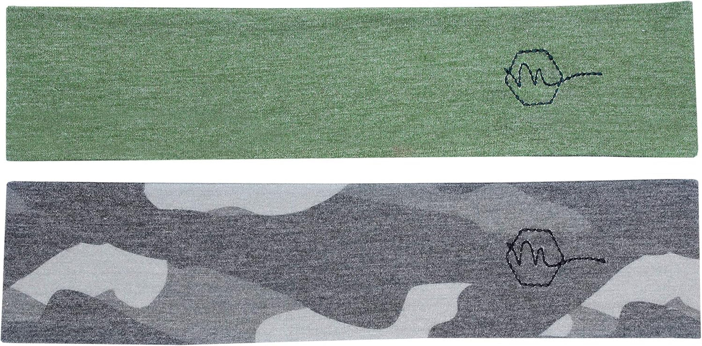 2" Wide Workout Headbands for Women (2 Pack) – Non-Slip Sweatbands for Gym, Running & Yoga