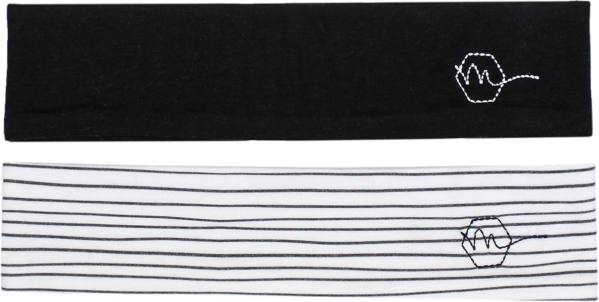 2" Wide Workout Headbands for Women (2 Pack) – Non-Slip Sweatbands for Gym, Running & Yoga