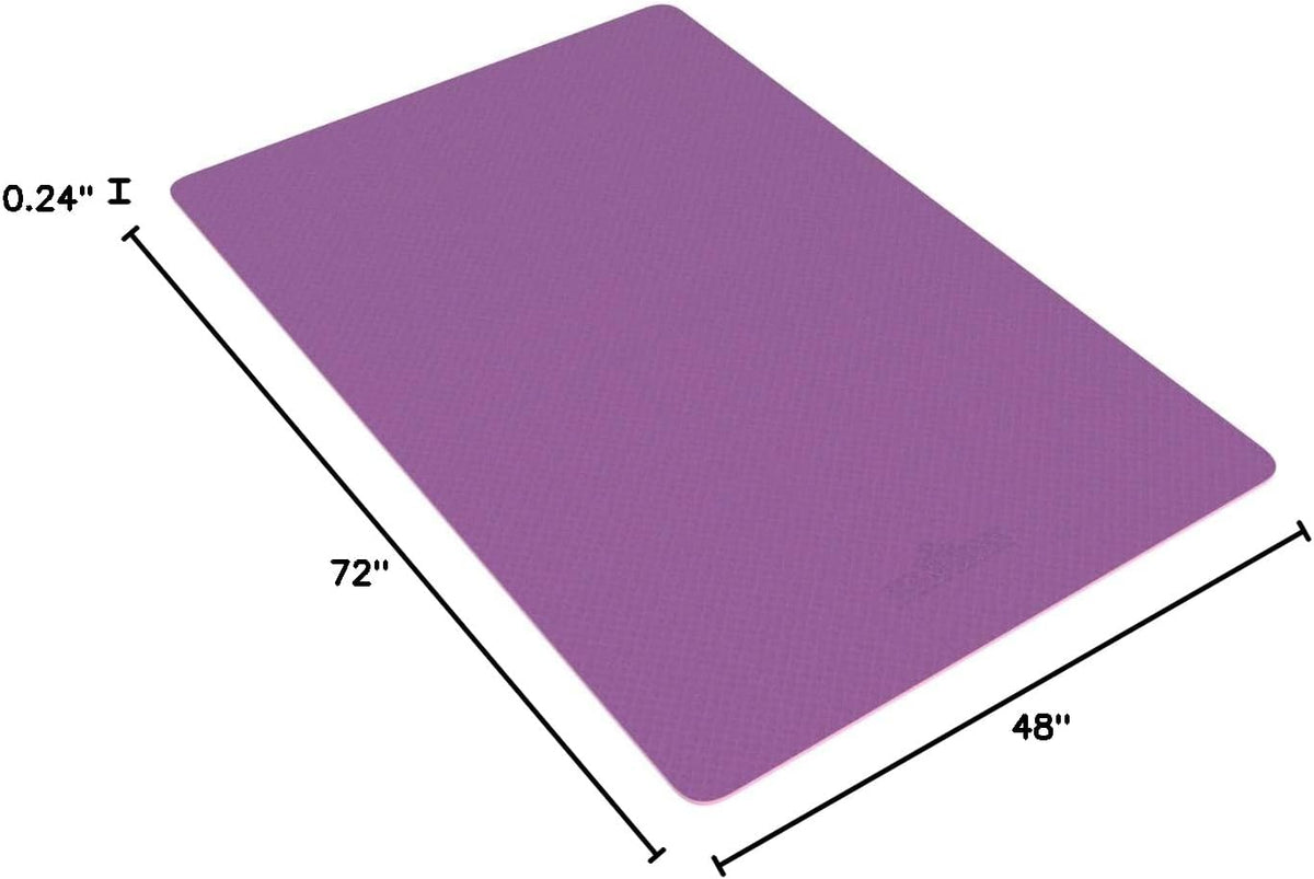 72''x48'' Large Yoga Mat, Extra Thick TPE Workout Mat | extra large exercise mat, non-slip TPE cushioning for joint relief, pilates stretching, apartment noise dampening