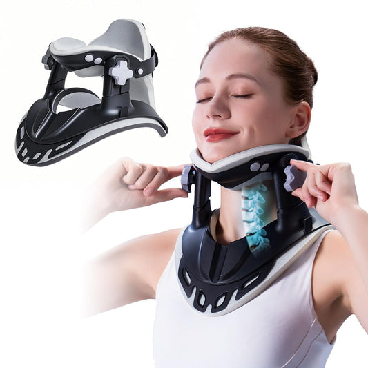 Neck Stretcher Cervical Traction, Neck Braces for Neck Pain and Support, Adjustable Cervical Traction Devices for Home Use, Neck Decompression Device and Revive Cervical Spine