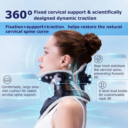 Neck Stretcher Cervical Traction, Neck Braces for Neck Pain and Support, Adjustable Cervical Traction Devices for Home Use, Neck Decompression Device and Revive Cervical Spine