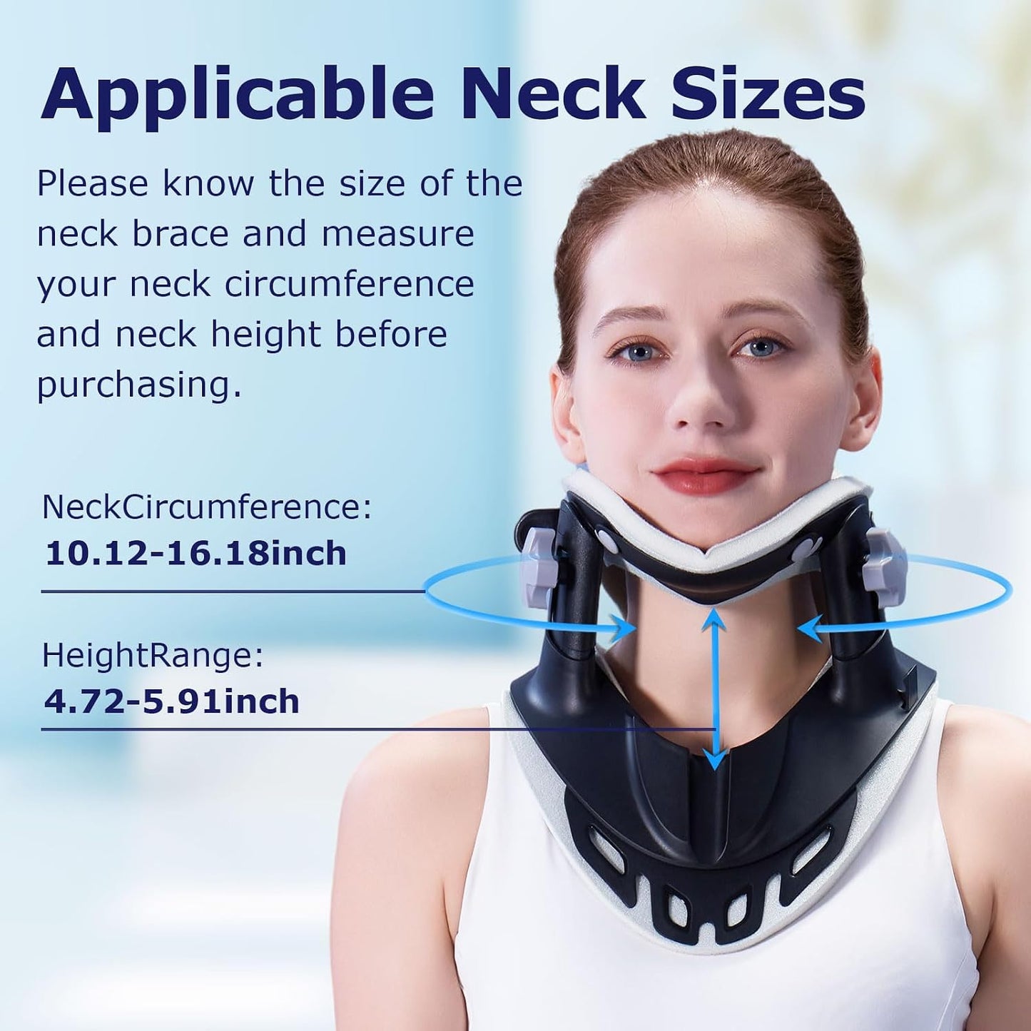 Neck Stretcher Cervical Traction, Neck Braces for Neck Pain and Support, Adjustable Cervical Traction Devices for Home Use, Neck Decompression Device and Revive Cervical Spine