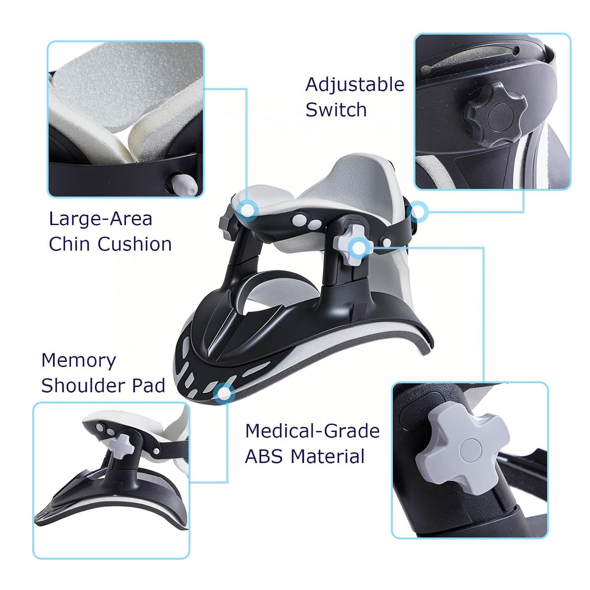 Neck Stretcher Cervical Traction, Neck Braces for Neck Pain and Support, Adjustable Cervical Traction Devices for Home Use, Neck Decompression Device and Revive Cervical Spine
