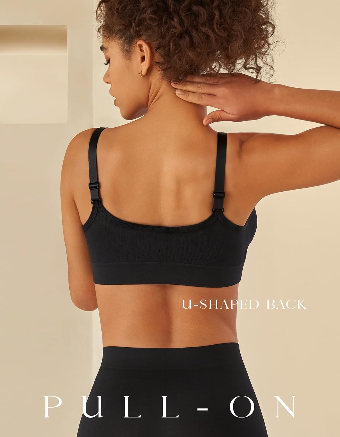 3-Pack Wireless Seamless Sports Bras for Women - Comfortable, Adjustable Straps, Removable Cups, Yoga & Daily Wear