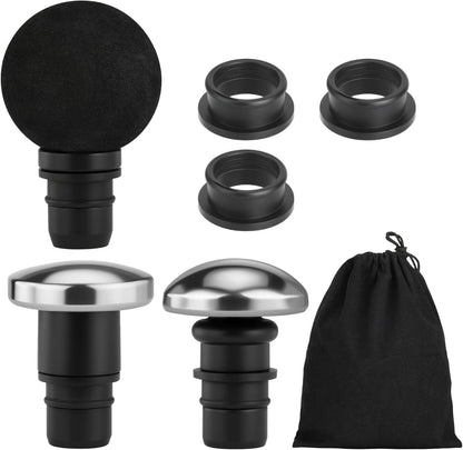 3 Pcs Massage Gun Heads Massager Gun Replaceable Attachment Adapter Deep Tissue Massager Gun Accessories for Runner Athletes Muscle Relaxation, Outer Dia.18.3-18.7 mm, with Mini Storage Bag