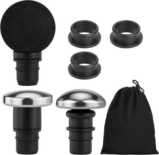 3 Pcs Massage Gun Heads Massager Gun Replaceable Attachment Adapter Deep Tissue Massager Gun Accessories for Runner Athletes Muscle Relaxation, Outer Dia.18.3-18.7 mm, with Mini Storage Bag