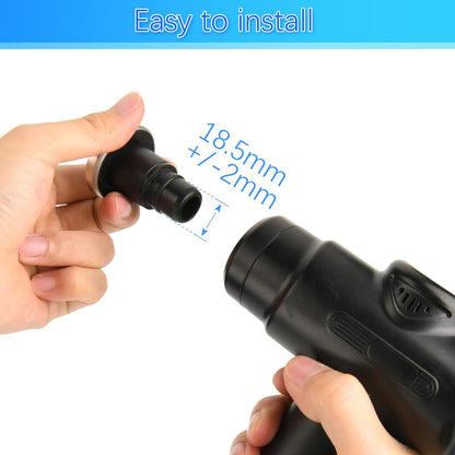 3 Pcs Massage Gun Heads Massager Gun Replaceable Attachment Adapter Deep Tissue Massager Gun Accessories for Runner Athletes Muscle Relaxation, Outer Dia.18.3-18.7 mm, with Mini Storage Bag
