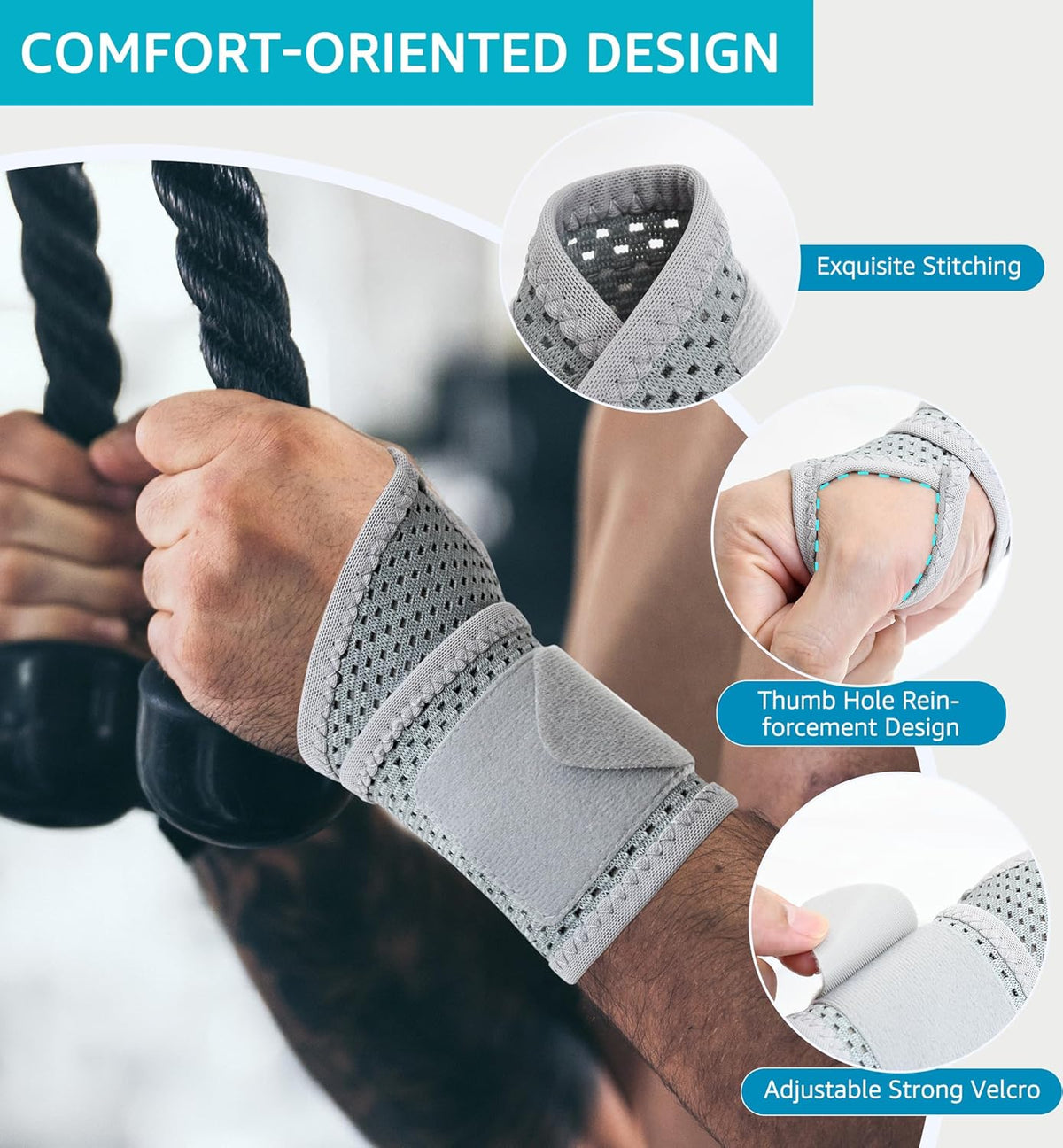 2-Pack Ultra-Thin Mesh Wrist Wraps - Breathable, Adjustable Wrist Support for Workouts & Daily Use - Unisex Wrist Brace for Pain Relief, Tendonitis, Carpal Tunnel - One Size Fits All (Black)