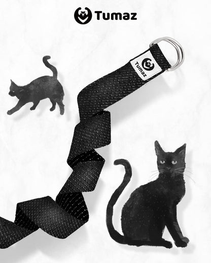 Yoga Strap for Stretching with Adjustable D-Ring, 6/8/10 ft | Adjustable D-Ring | Soft Cotton Blend | 15+ Colors | Non-Elastic Yoga Belt for Pilates Stretching & Physical Therapy