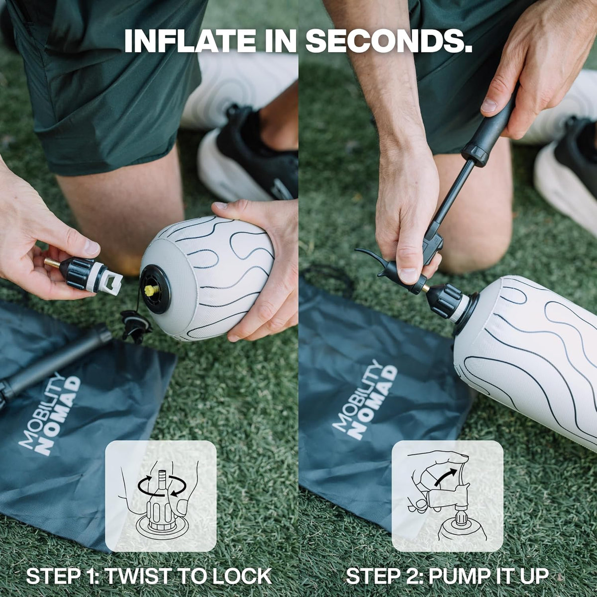 Inflatable Travel Foam Roller for Muscle Recovery and Mobility