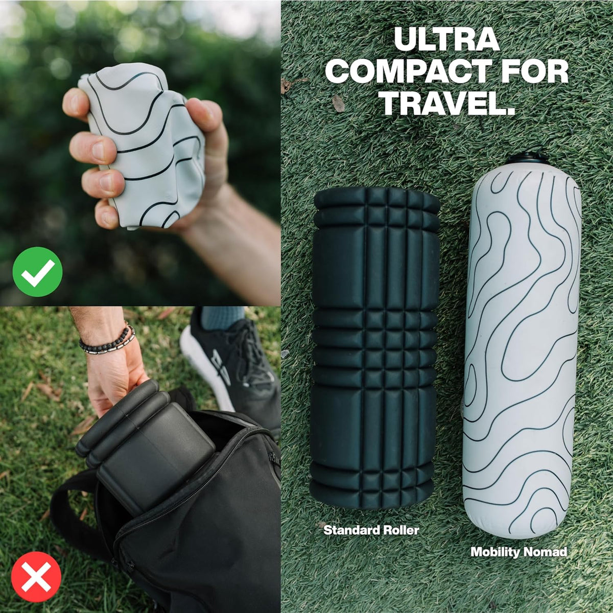 Inflatable Travel Foam Roller for Muscle Recovery and Mobility
