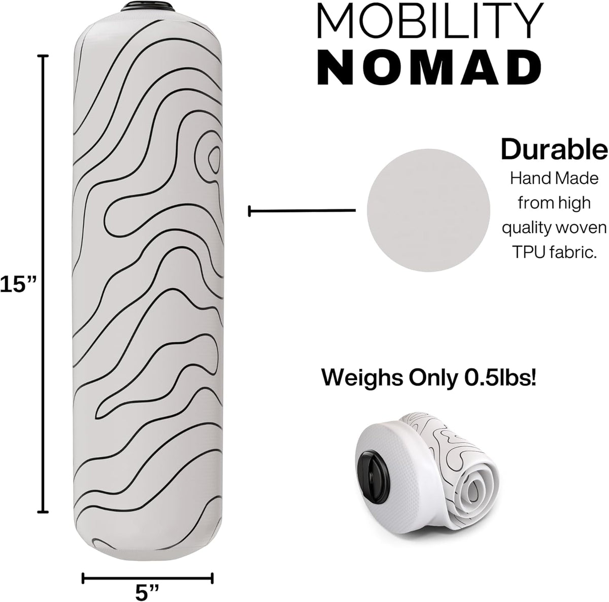 Inflatable Travel Foam Roller for Muscle Recovery and Mobility