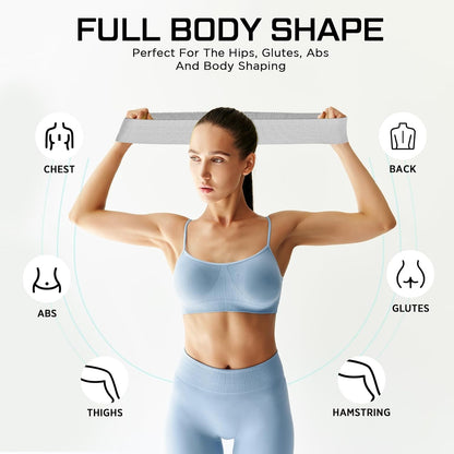 12 Pcs Fabric Resistance Bands for Working Out Non-Slip Booty Exercise Loop Bands for Women Men Glutes Hip Thigh Butt Yoga Pilates Fitness Gym, Light Medium Heavy